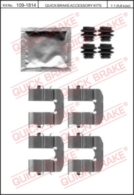 Комплектующие колодок дискового тормоза QUICK BRAKE 109-1814