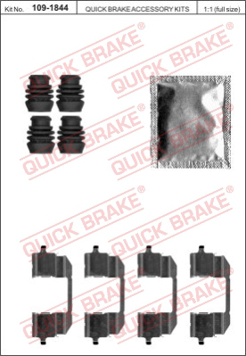 Комплектующие колодок дискового тормоза QUICK BRAKE 109-1844