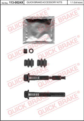 Комплект направляющей гильзы QUICK BRAKE 113-0024X