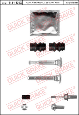 Комплект направляющей гильзы QUICK BRAKE 113-1439X