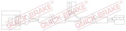 Сигнализатор износа тормозных колодок QUICK BRAKE WS0225A