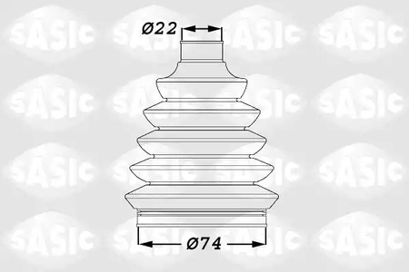 Комплект пыльника приводного вала SASIC 1900011