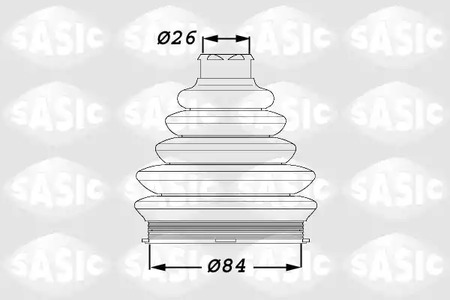 Комплект пыльника приводного вала SASIC 1900016