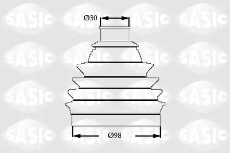 Комплект пыльника приводного вала SASIC 2933063