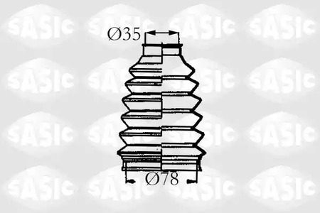 Комплект пыльника приводного вал SASIC 4003457