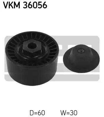 Натяжной ролик поликлинового ремня SKF VKM36056
