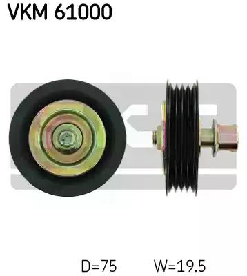 Ролик поликлинового ремня SKF VKM61000
