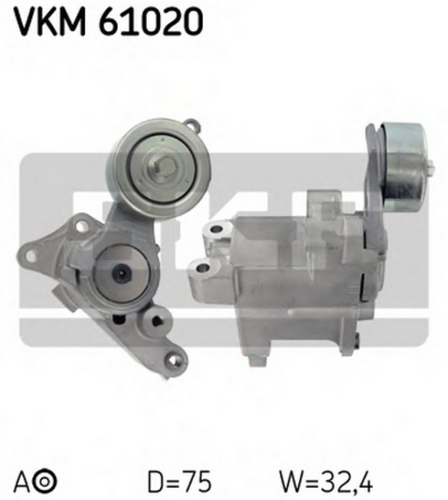 Ролик натяжителя ручейкового ремня SKF VKM61020