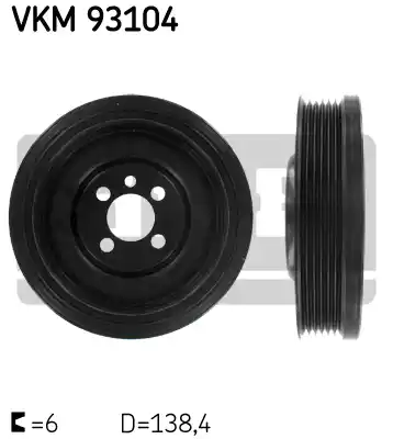 Ременный шкив коленчатого вала SKF VKM93104