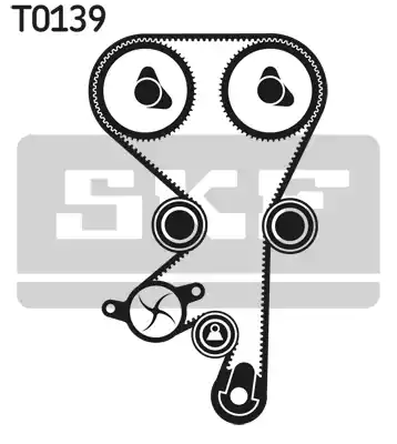 Комплект грм с водяным насосом SKF VKMC05156-2