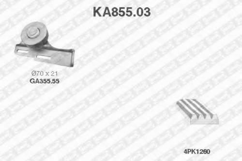 Комплект ручейковых ремней SNR KA85503
