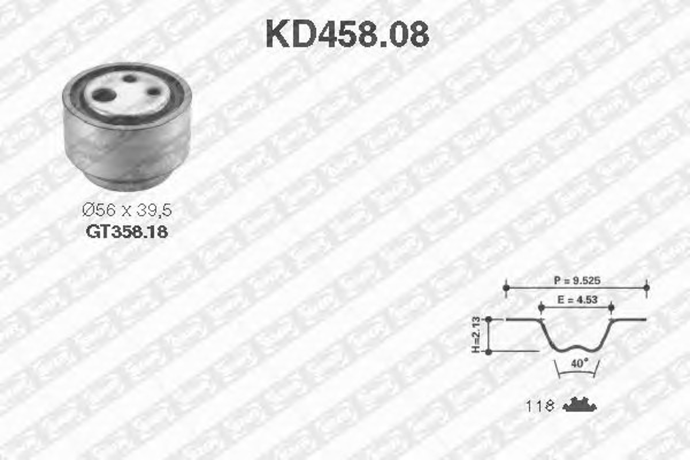 Комплект грм SNR KD458.08