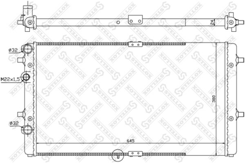Радиатор системы охлаждения STELLOX 10-26569-SX