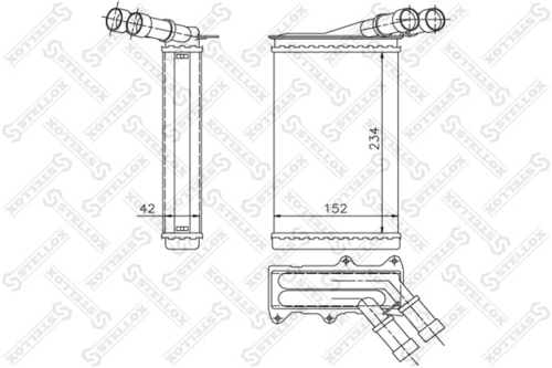 Радиатор печки STELLOX 10-35005-SX