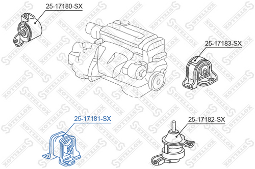 Опора двигателя STELLOX 25-17181-SX