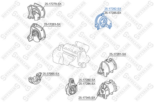 Подвеска двигателя STELLOX 25-17282-SX