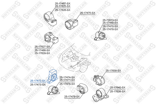 Опора двигателя STELLOX 25-17472-SX