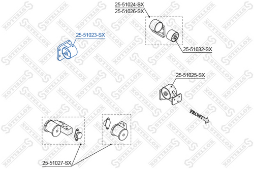 25-51023-sx подушка двс задняя STELLOX 25-51023-SX