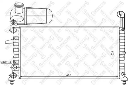 Радиатор охлаждения двигателя STELLOX 10-25030-SX