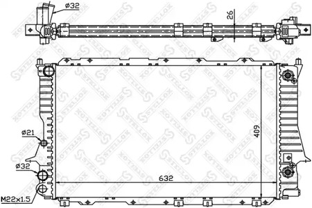 Радиатор охлаждения двигателя STELLOX 10-25079-SX