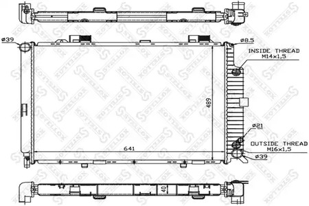 Радиатор охлаждения двигателя STELLOX 10-25092-SX