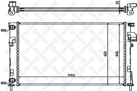 Радиатор системы охлаждения STELLOX 10-26003-SX