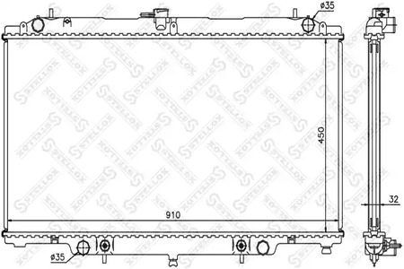 Радиатор охлаждения двигателя STELLOX 10-26582-SX