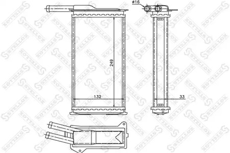 Теплообменник отопления салона STELLOX 10-35009-SX