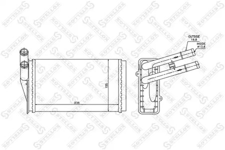Радиатор отопителя STELLOX 10-35021-SX