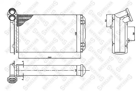 Теплообменник отопления салона STELLOX 10-35075-SX
