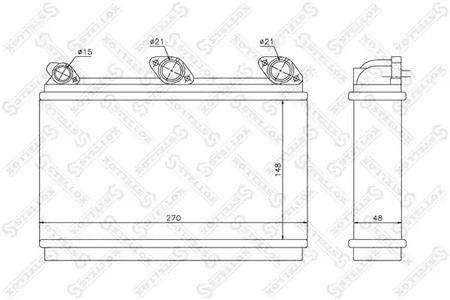 Теплообменник отопления салона STELLOX 10-35080-SX