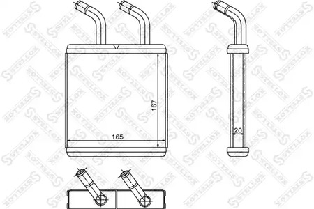 Теплообменник отопления салона STELLOX 10-35123-SX