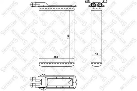 Теплообменник отопления салона STELLOX 10-35126-SX