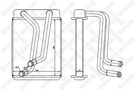 Теплообменник отопления салона STELLOX 10-35187-SX