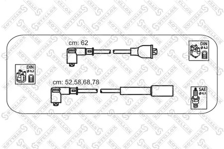 Комплект проводов зажигания STELLOX 10-38078-SX