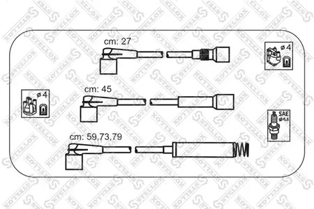 Комплект проводов зажигания STELLOX 10-38129-SX