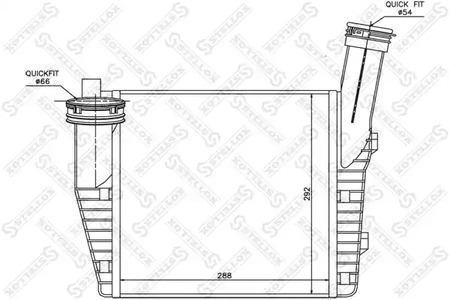 Интеркулер правый STELLOX 10-40079-SX