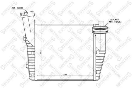 Интеркулер левый STELLOX 10-40083-SX