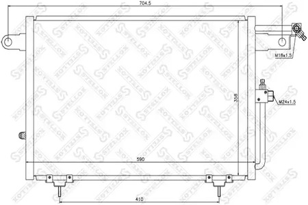 Конденсатор кондиционера STELLOX 10-45007-SX