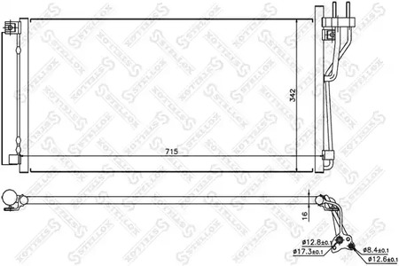 Конденсатор кондиционера STELLOX 10-45105-SX
