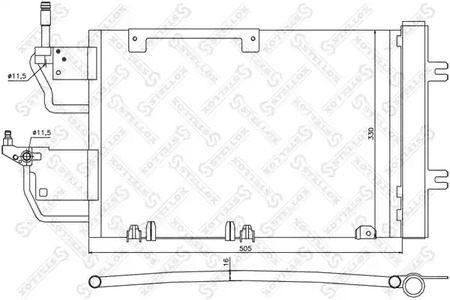 Конденсатор кондиционера STELLOX 10-45173-SX