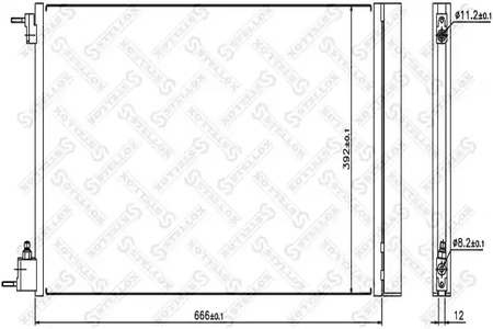 Конденсатор кондиционера STELLOX 10-45185-SX