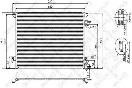 Конденсатор кондиционера STELLOX 10-45210-SX