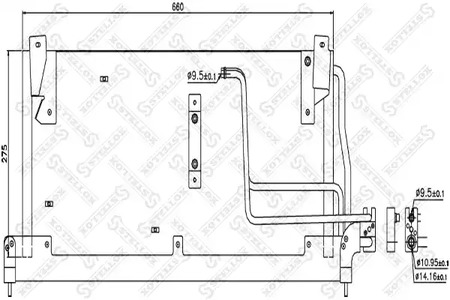Конденсатор кондиционера STELLOX 10-45487-SX