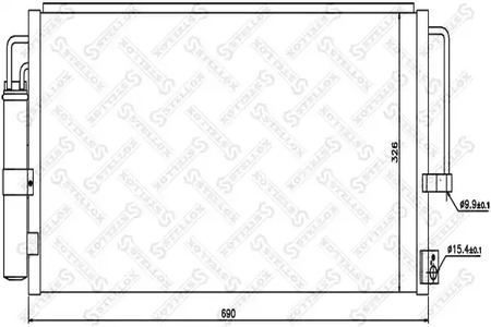 Конденсатор кондиционера STELLOX 10-45524-SX