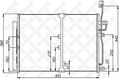 Конденсатор кондиционера STELLOX 10-45608-SX