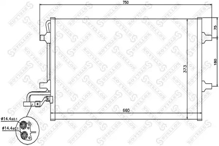 Конденсатор кондиционера STELLOX 10-45639-SX