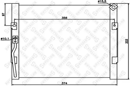 Конденсатор кондиционера STELLOX 10-45654-SX