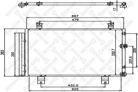 Радиатор кондиционера STELLOX 10-45681-SX