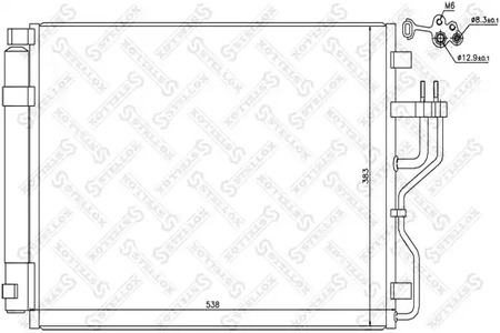 Радиатор кондиционера STELLOX 10-45706-SX